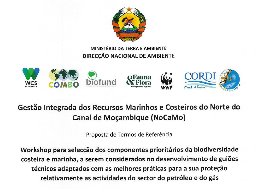Workshop: Gestão Integrada dos Recursos Marinhos e Costeiros do Norte do Canal de Moçambique
